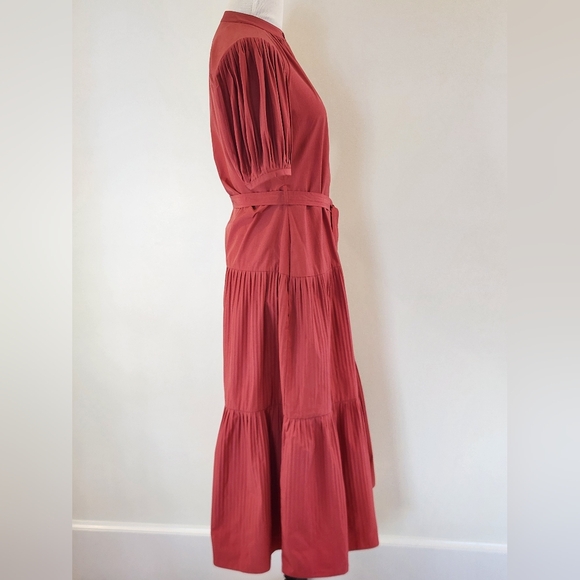 NWT || DEREK LAM 10 CROSBY || size 0, tiered dress, a-line, short sleeved - Picture 8 of 12